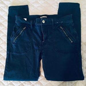 Express Navy Blue Mid Rise Ankle Legging